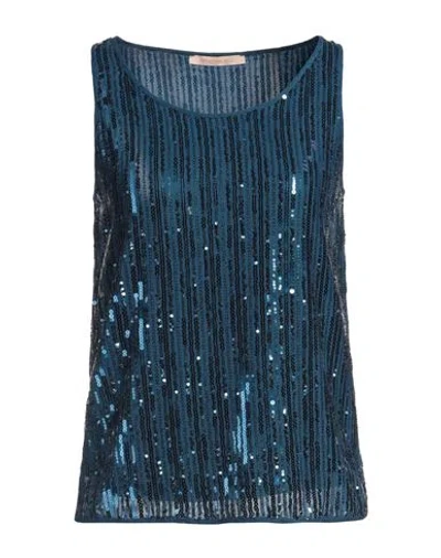 Pennyblack Woman Top Navy Size 6 Polyester, Elastane