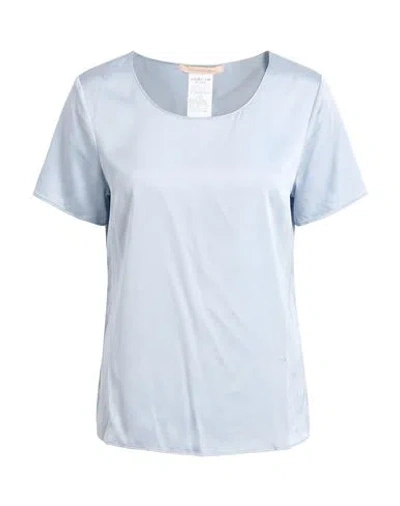 Pennyblack Woman Top Sky Blue Size 6 Silk, Elastane In White