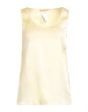 Pennyblack Woman Top Yellow Size 6 Silk, Elastane