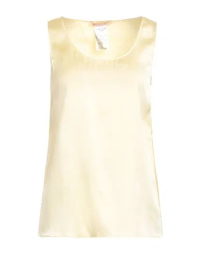 Pennyblack Woman Top Yellow Size 6 Silk, Elastane