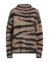 Pennyblack Woman Turtleneck Khaki Size M Acrylic, Polyamide, Mohair Wool In Beige