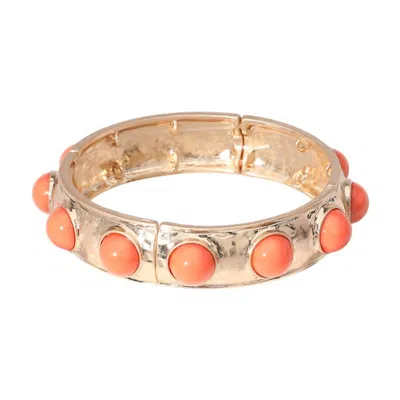 Pennyline Inc Women's Eternity Statement Bangle In Orange