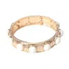 Pennyline Inc Women's Eternity Statement Bangle In Pearl In Sand