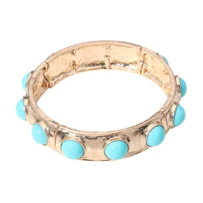 Pennyline Inc Women's Eternity Statement Bangle In Turquoise In Blue