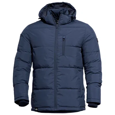 Pre-owned Pentagon Taurus Puffer Jacket Mens Winter Coat Water Resistant Hood Raf Blue