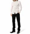 Pentagramme Disco Tuxedo Shirt In White