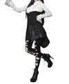 Pentagramme Gothic Military Style Waist Cincher In Black In Black