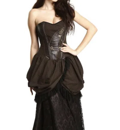 Pentagramme Gothic Steampunk Dress In Brown Black
