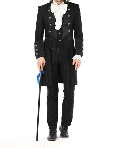 Pentagramme Gothic Striped Pants In Black