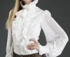 Pentagramme Victorian Gothic Blouse In White In White