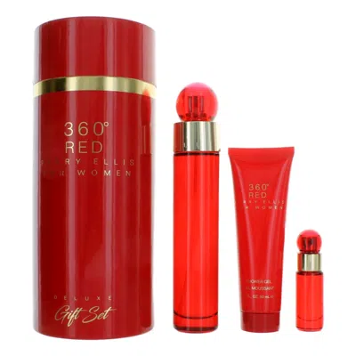 Penthouse Perry Ellis 360 Red By Perry Ellis, 3 Piece Set For Women In Multi