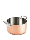 Pentole Agnelli Copper Handled Pan In Orange