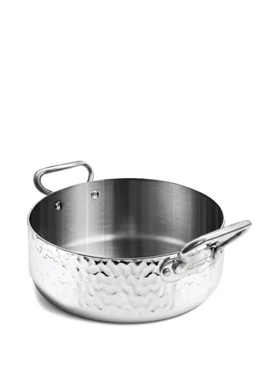 Pentole Agnelli Hammered Inox Pan In Silver