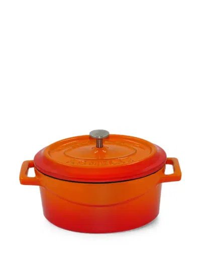 Pentole Agnelli Oval Slow-cook Casserole Dish In Orange
