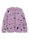 Penultimate Plastic Embellishments Cardigan In Multi