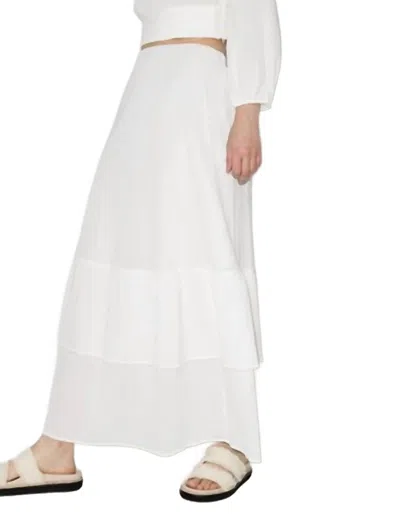 Peony Magnolia Holiday Skirt In White