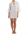 Peony Pointelle Oversized Mini Dress In Seashell In White