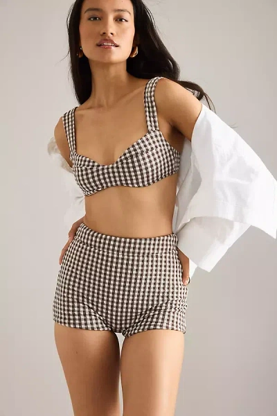 Peony Quintessential Swim Shorts In Brown