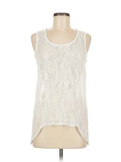 Pre-owned Peony Swimwear Sleeveless Blouse In White