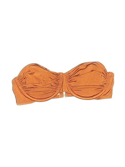 Pre-owned Peony Swimwear Swimsuit Top Orange Swimwear
