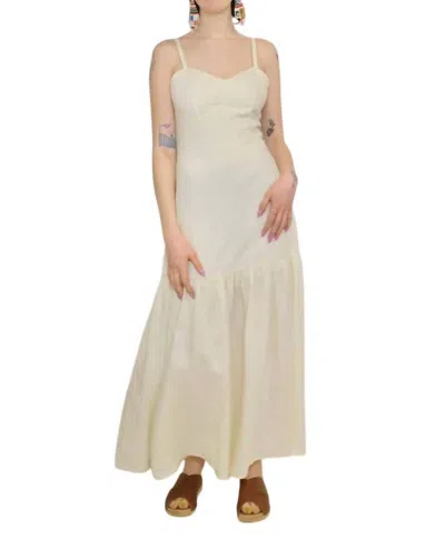 Peony Tie Back Midi Dress In Gardenia In Neutral