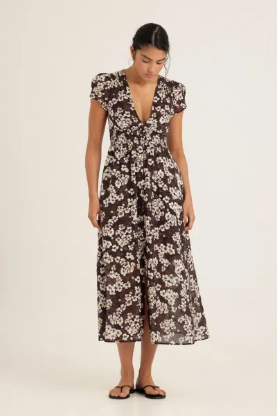 Peony Vacation Midi Dress In Florentine In Multi