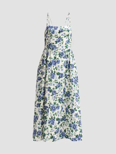Peony Women's Enamour Floral Linen Midi Dress In Provence