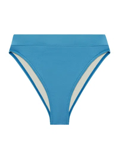Peony Women's Glossy High-waist Bikini Bottom In Capri