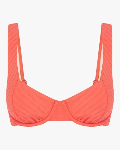 Peony Women's Tangerine Balconette Bikini Top Nylon/elastane In Orange