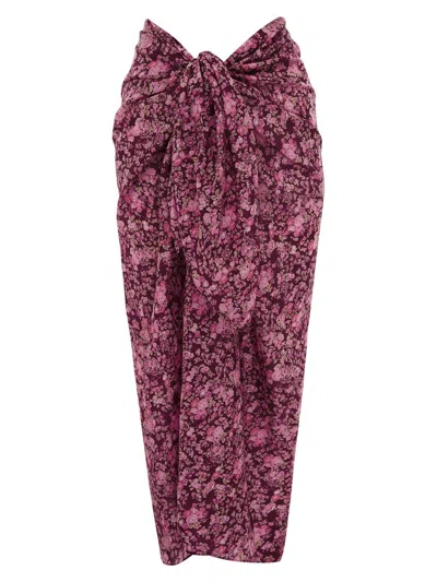 Peony Women's Tapestry Sarong In Purple