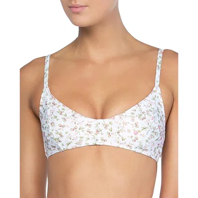 Peony Womens Floral Beachwear Bikini Swim Top In Multi