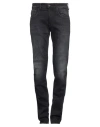 People (+)  Man Jeans Black Size 30 Cotton, Elastomultiester, Elastane