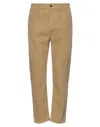 People (+)  Man Pants Camel Size 32 Cotton, Elastane In Beige