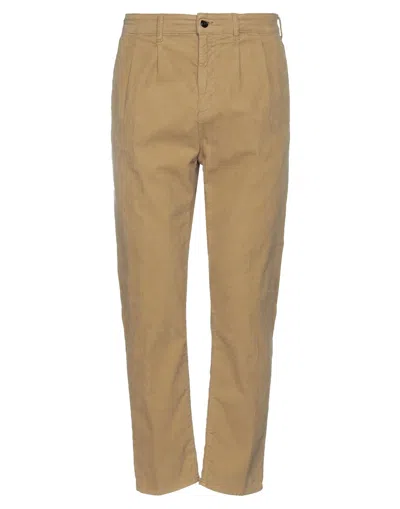 People (+)  Man Pants Camel Size 32 Cotton, Elastane In Beige
