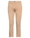 People (+)  Man Pants Camel Size 32 Cotton, Elastane In Beige