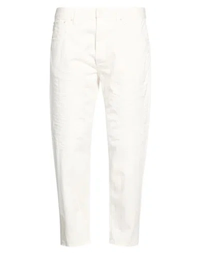 People (+)  Man Pants Cream Size 38 Cotton In White