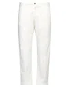 People (+)  Man Denim Pants Blue Size 33 Cotton, Elastane In White