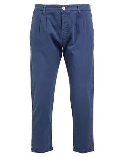 People (+)  Man Pants Midnight Blue Size 34 Cotton