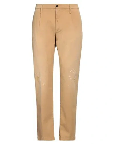 People (+)  Man Pants Sand Size 32 Cotton, Elastane In Beige