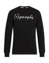 People (+)  Man Sweatshirt Black Size Xl Cotton In Black