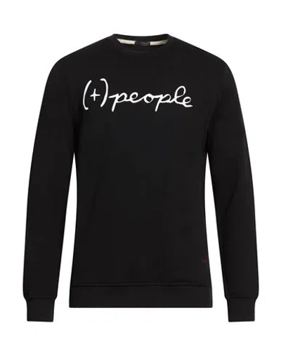 People (+)  Man Sweatshirt Black Size Xl Cotton