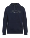 People (+)  Man Sweatshirt Midnight Blue Size Xl Cotton, Polyester
