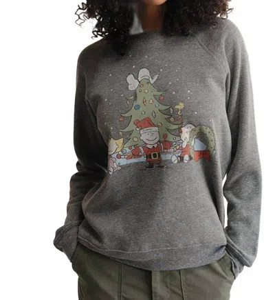 People Of Leisure Charlie Brown Christmas Sweatshirt In Heather Grey In Gray