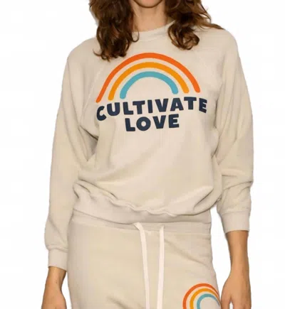 People Of Leisure Cultivated Love Graphic Pullover In Beige In Neutral