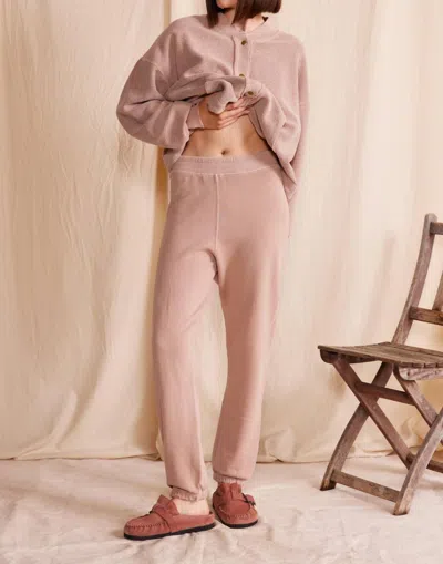 People Of Leisure Essential Sweatpants In Desert Rose In Pink