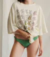 People Of Leisure Grateful Dead Prism Bears Oversized Tee In Ecru