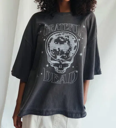 People Of Leisure Grateful Dead Shakedown Street Oversized Tee In Vintage Black