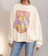 People Of Leisure Led Zeppelin Sage Swan Sweatshirt In Cream In White