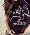 People Of Leisure Led Zeppelin Short Sleeve Icarus Raglan In Black