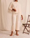 People Of Leisure Lotus Waffle Pant In Ecru